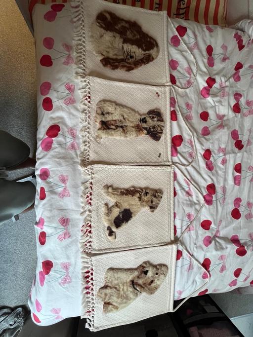  — Felt hanging dog portrait tapestry