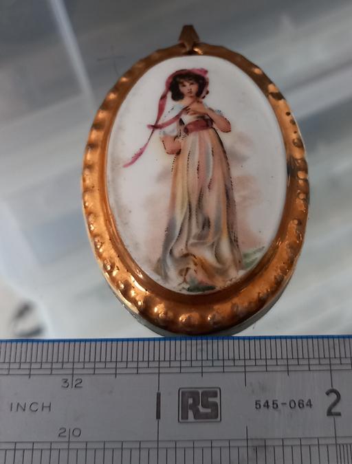  — Vintage Phoenix Fine Bone China lady pendant