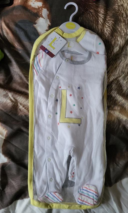  — new Baby 2pk Alphabet Sleepsuits