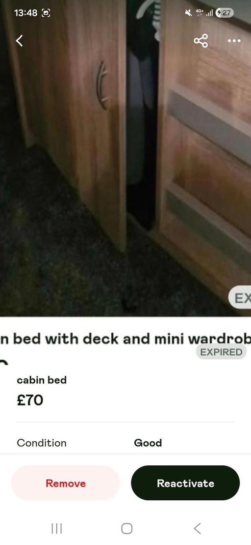 — child cabin bed with desk underneath