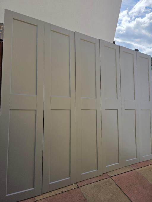  — IKEA PAX  Grimo grey SIX door wardrobe