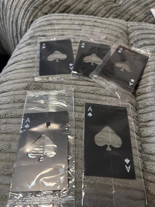  — X5 metal ace of spades bottle openers
