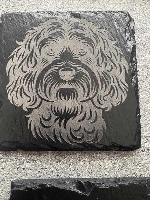  — Laser engraved slate coasters
