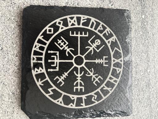  — Laser engraved slate coasters