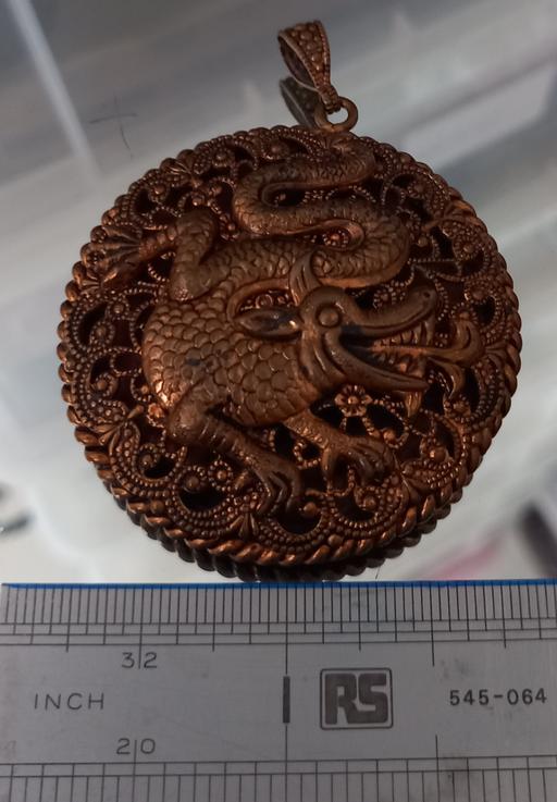  — Himalayan mythical openwork medallion pendant