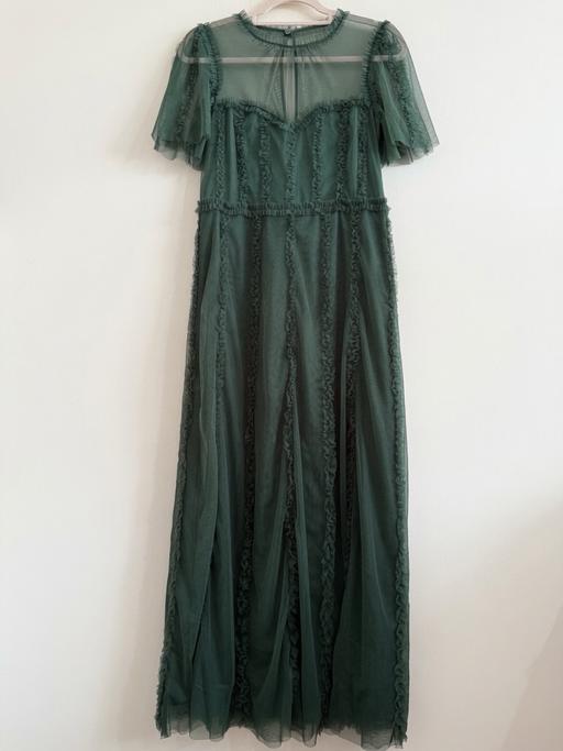  — Boden Dark Forest Green Tulle Maxi Dress