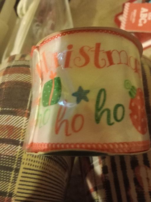  — new Xmas ribbon with baubles, tinsel