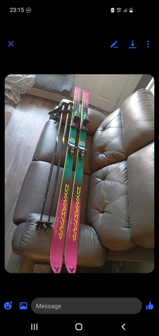  — Vintage Dynastar Assault skis, late 1980s .