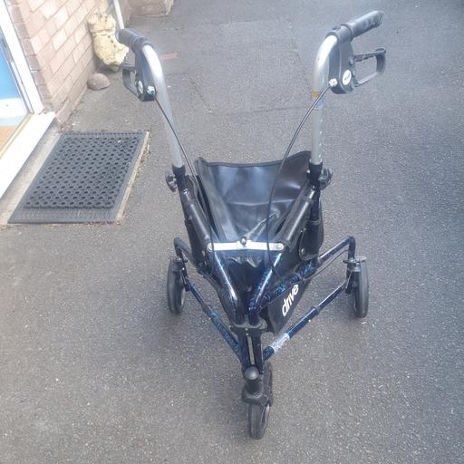  — 3 Wheel Fold Up Rollator With Bag , VGC,