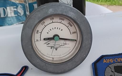  — retro baskerville airplane guage alarm clock