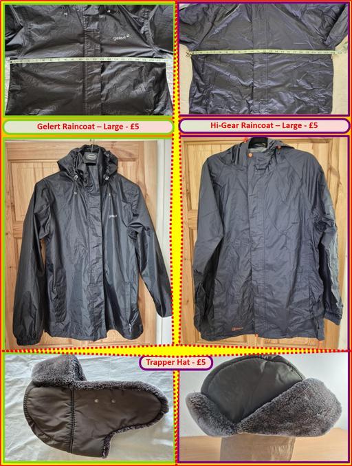  — Raincoat - Large or Trapper Hat
