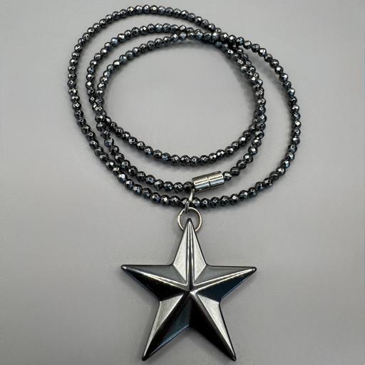  — Lovely TJC Hematite Star Necklace
