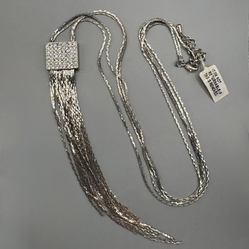  — Long TJC Crystal Fringe Necklace