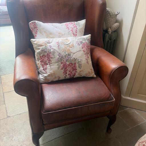  — Laura Ashley leather Denbigh chair