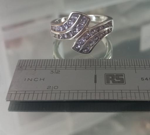  — Sterling silver tanzanite bypass ring