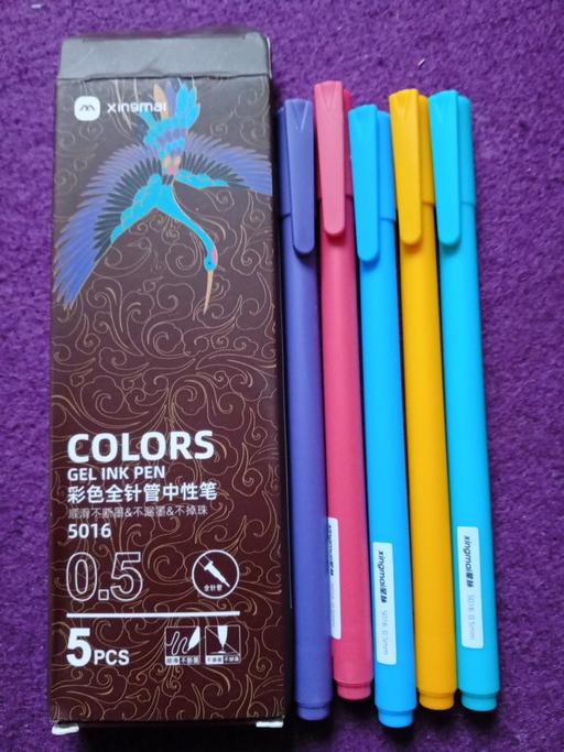  — new box of 5 GEL INK PENS