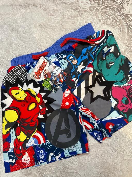  — Marvel Avengers swim shorts.Age 4-5 & 10-11. 