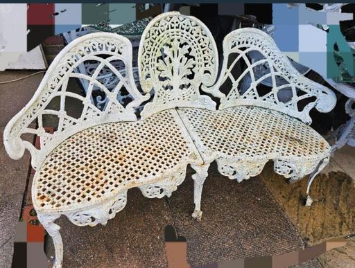  — cast iron love seat/bench extremely heavy