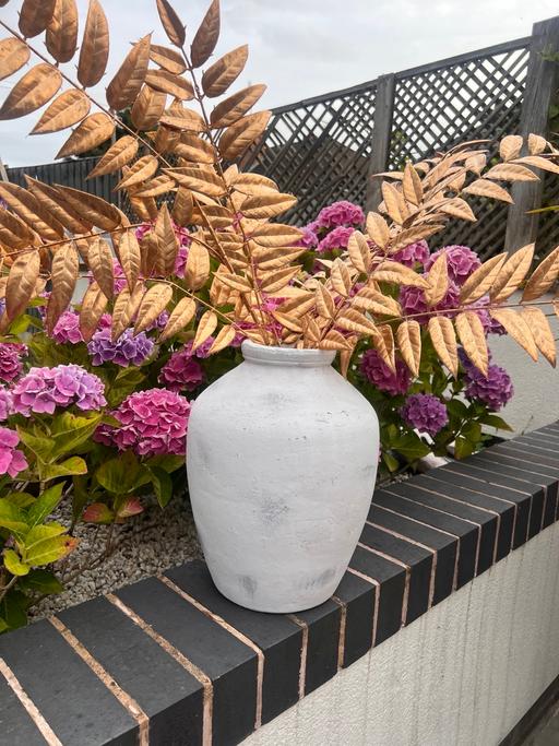  — Stone Vase & stems