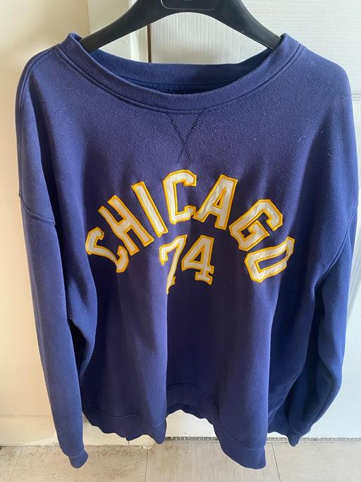  — Men’s jumper Chicago 74 yellow & blue XL.