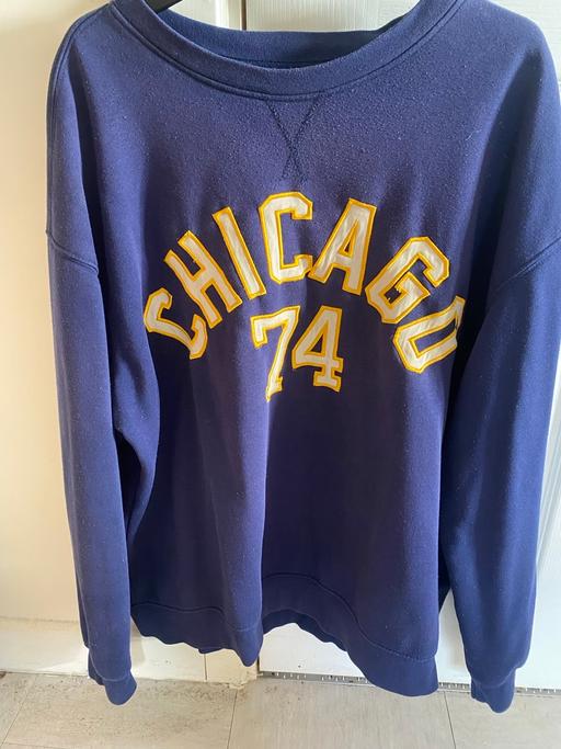  — Men’s jumper Chicago 74 gold & blue XL.