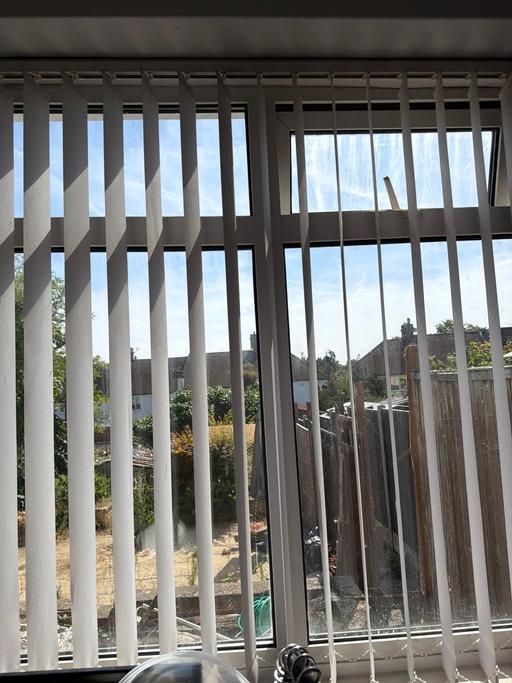  — Gray vertical window blinds £15-Quick sale!