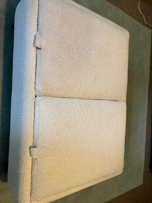  — Boucle storage stool coffee table