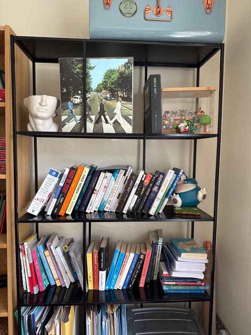  — Modern Black Metal Book Shelf - Collections