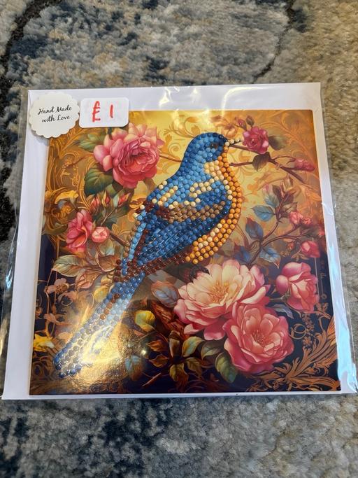 — Diamond art bird card