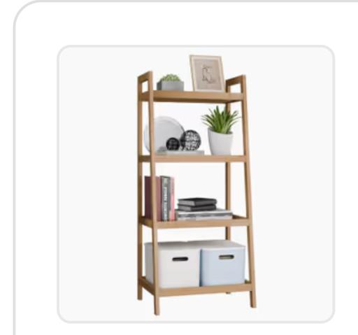  — SMIBUY Bamboo Ladder Bookcase,