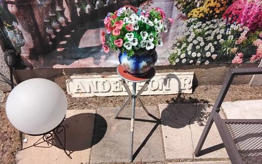  — triton folding stool plant / statue stand ?