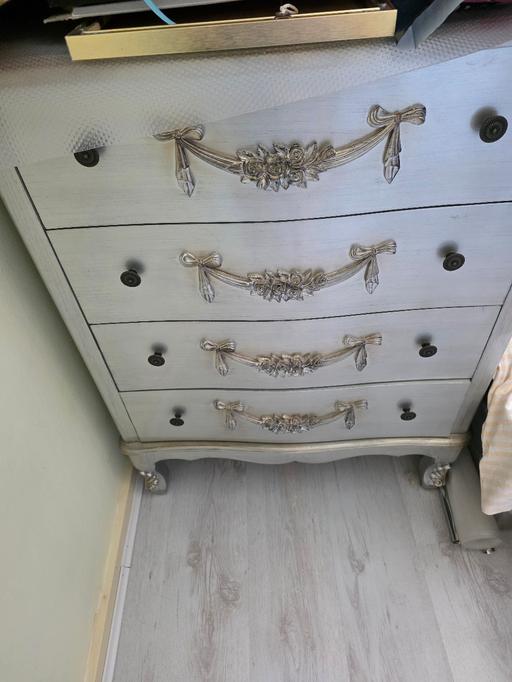  — DUNELM TOULOUSE silver chest of drawers. 