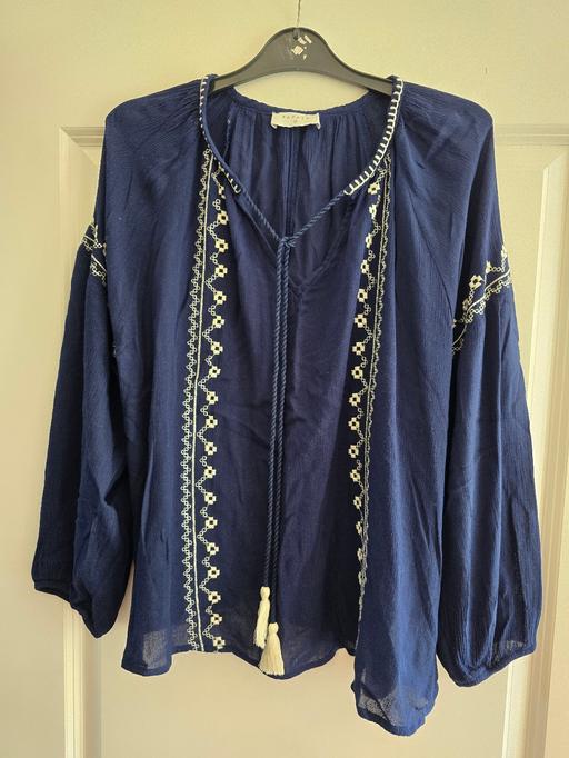  — Matalan navy long sleeve blouse 👚 uk12