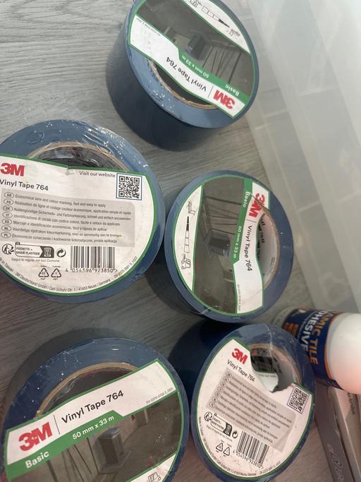  — 5 vinyl tapes blue