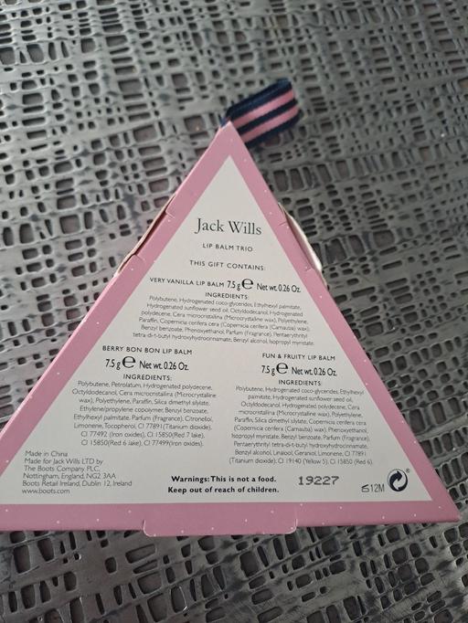  — jack wills fruit lip balms