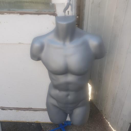  — 3ft x 18 inch , Grey Plastic Male Mannequin,