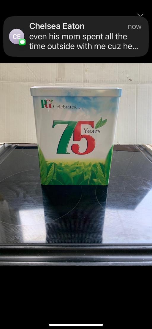  — PG tips storage tin