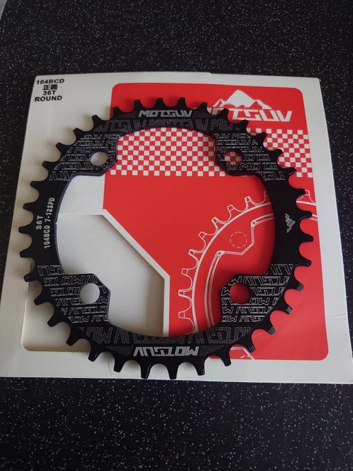  — 36T 104BCD black bike chainring