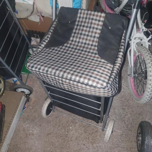  — Large Square Shopping Trolley On 4 Wheels ,