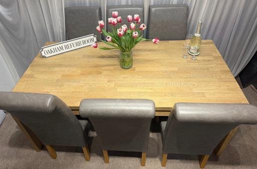  — Solid Oak Table & 6 Chairs