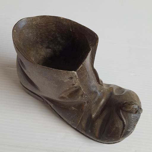  — OLD HAND-CARVED WOODEN BOOT