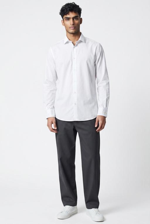  — White regular fit shirt