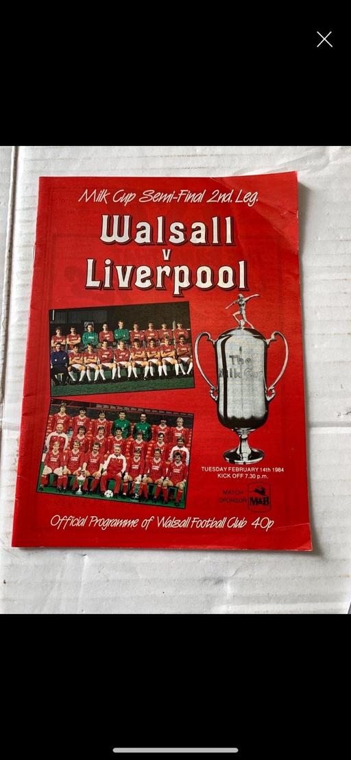  — Walsall football programs 1984 collectable
