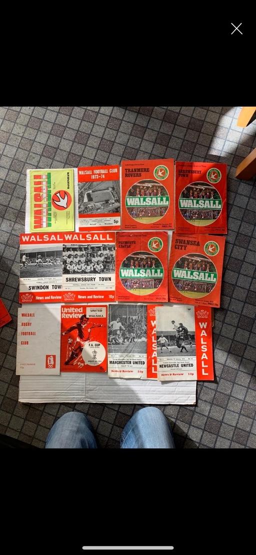  — Collection of Walsall football programs 1974+