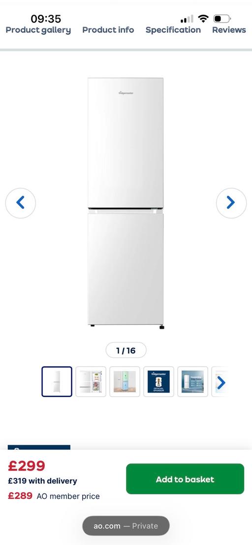  — Fridge Freezer