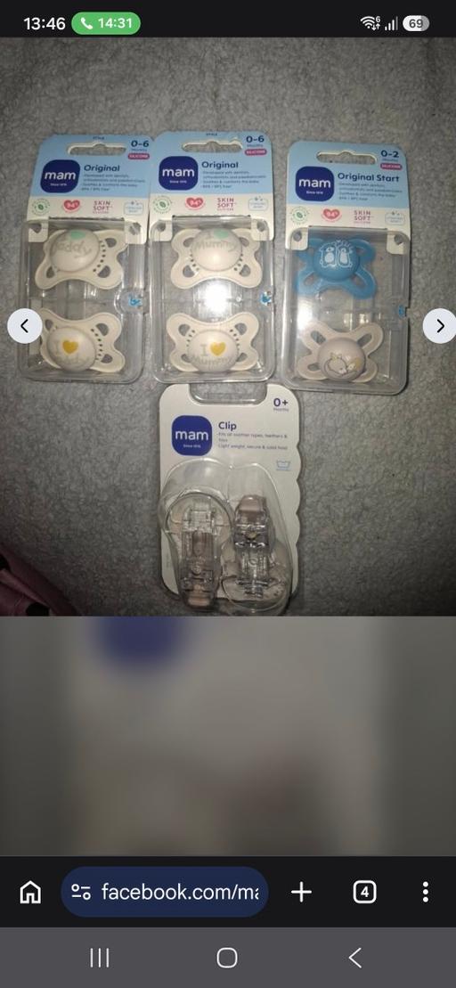  — brand new mam dummies and clips