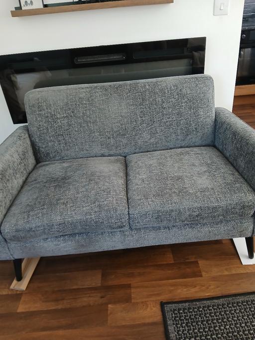 — 2 seater chunky chenille grey mila sofa