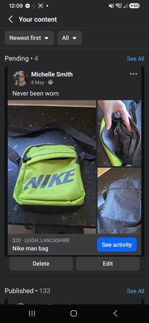  — Nike man bag