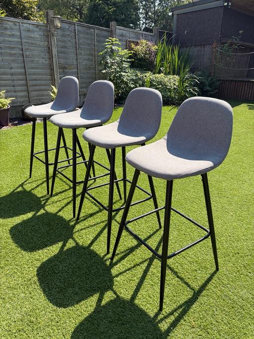  — 4 Grey Kitchen Bar Stools