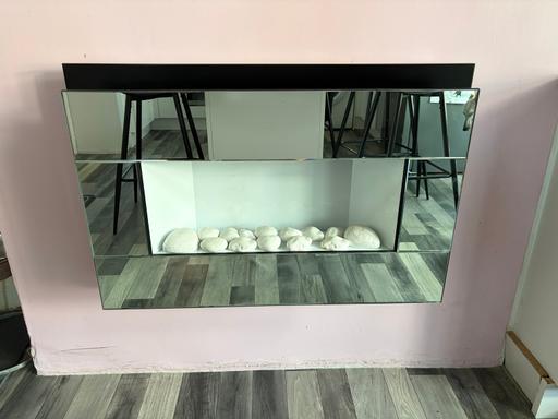  — Mirrored Wall Mounted Electric Fire Heater